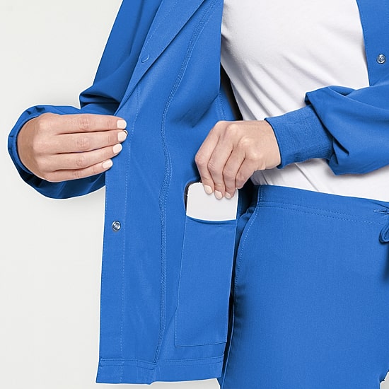 Jockey 2356 Snap Front Womens Plus Scrub Jackets