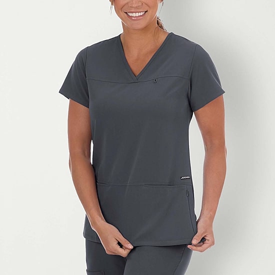 Jockey 2299 Womens V Neck Short Sleeve Stretch Fabric Scrub Top