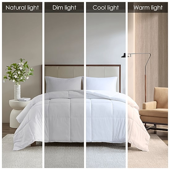 Madison Park Wingate 300 Thread Count Cotton Percale Luxury Down Alternative Comforter
