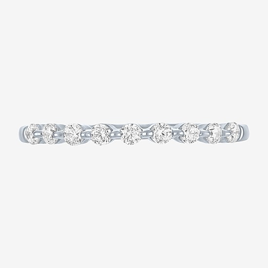 (G-H / Si2-I1) Womens 1/2 CT. T.W. Lab Grown White Diamond 10K Gold Wedding Band