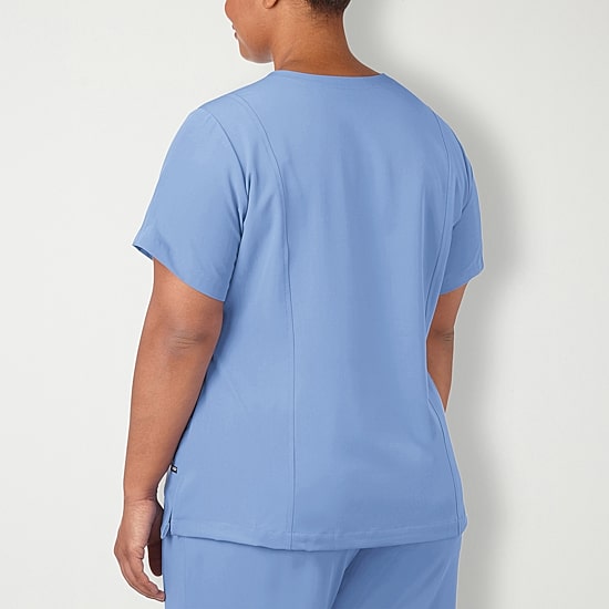 Jockey 2306 Womens Plus V Neck Short Sleeve Stretch Fabric Scrub Top