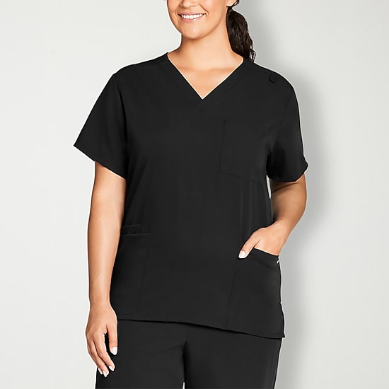 Jockey 2371 Unisex Adult Big V Neck Short Sleeve Stretch Fabric Scrub Top