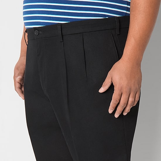 Dockers Signature Iron Free With Stain Defender Mens Comfort Waistband Classic Fit Big and Tall Pleated Pant