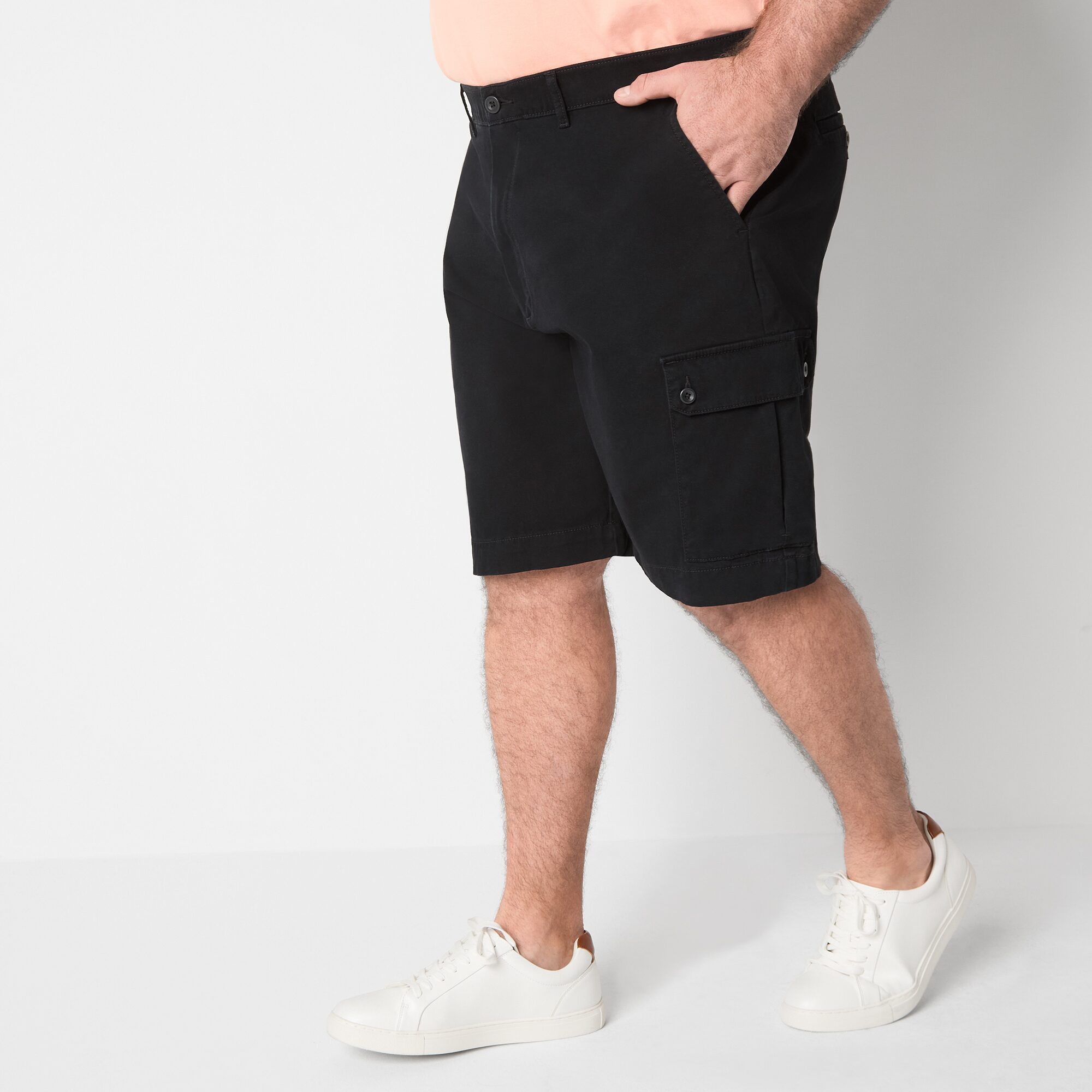 St. John's Bay Comfort Waist 10" & 11"  Mens Big and Tall Stretch Fabric Cargo Short