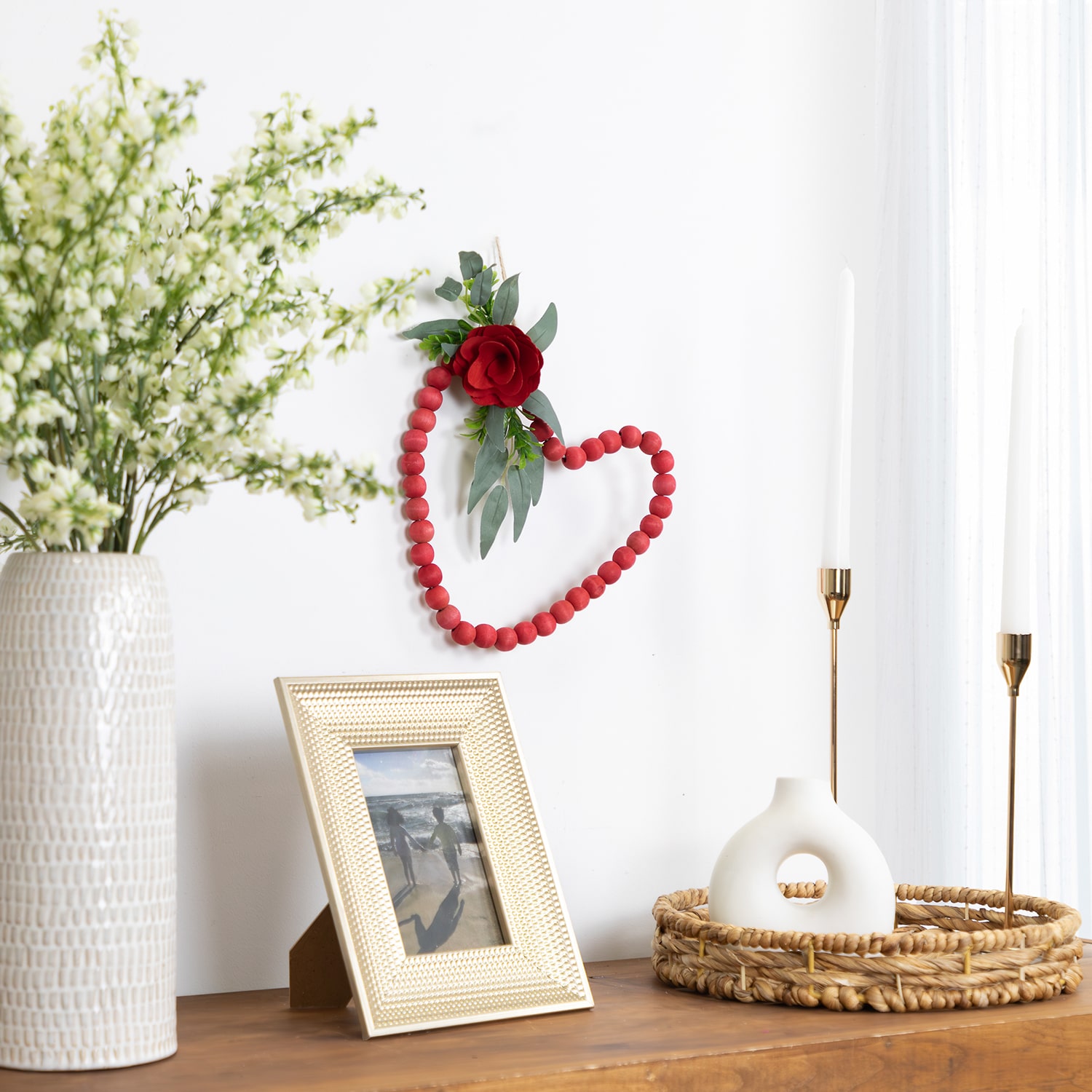 Northlight Beads With Rose Wall Decal