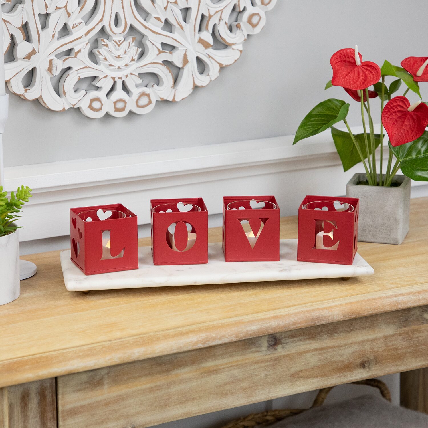 Northlight Love Blocks 4-pc. Valentines Day Tabletop Decor