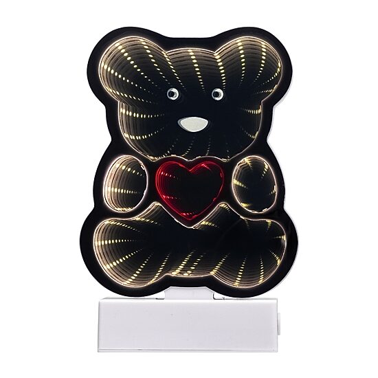 Northlight 3d Teddy Bear With Heart Lighted Valentines Day Tabletop Decor