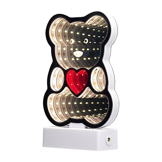 Northlight 3d Teddy Bear With Heart Lighted Valentines Day Tabletop Decor