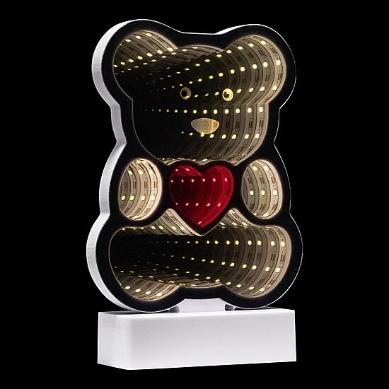 Northlight 3d Teddy Bear With Heart Lighted Valentines Day Tabletop Decor