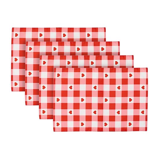 Northlight Checkered Hearts Mat