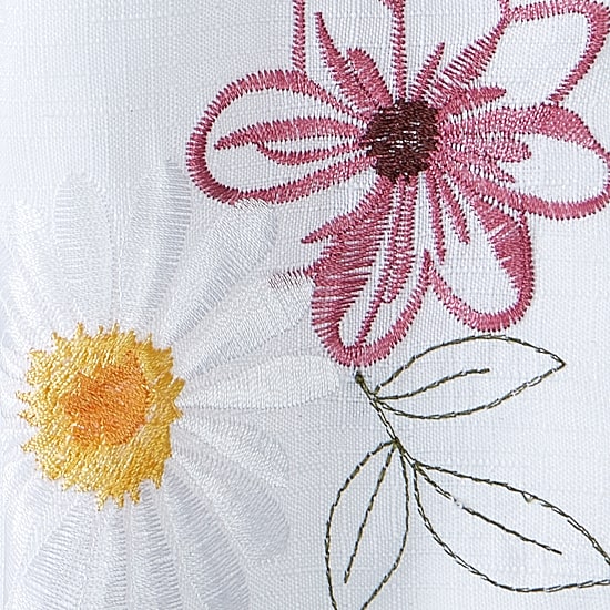 Elrene Home Fashions Sunflower And Daisies Cutwork 4 Pack Napkins
