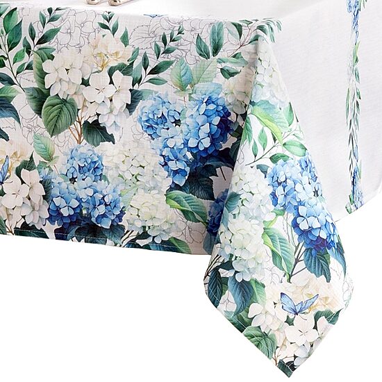 Threadmade Hydrangea Bloom Double Border Tablecloth