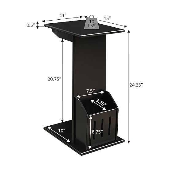 Convenience Concepts Abby Living Room Collection Storage C Table