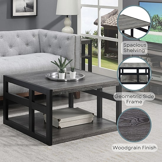 Monterey Square Coffee Table with Shelf