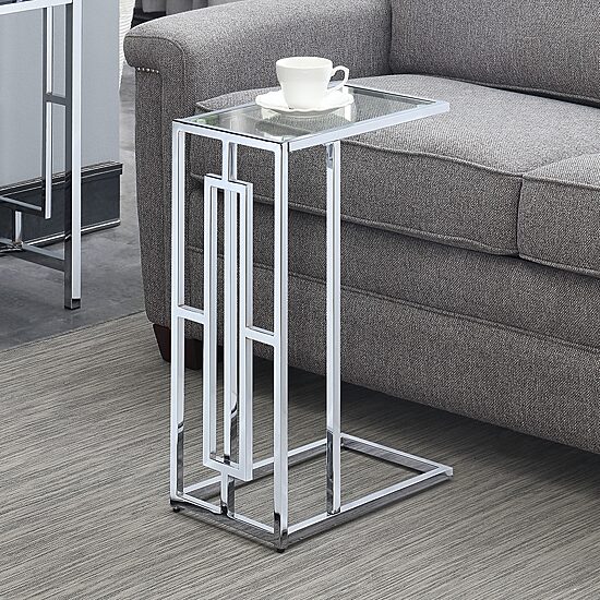 Convenience Concepts Town Living Room Collection Glass C Table