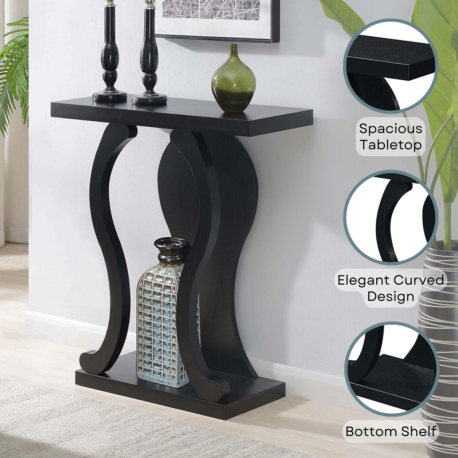 Convenience Concepts Newport Terry B Console Table