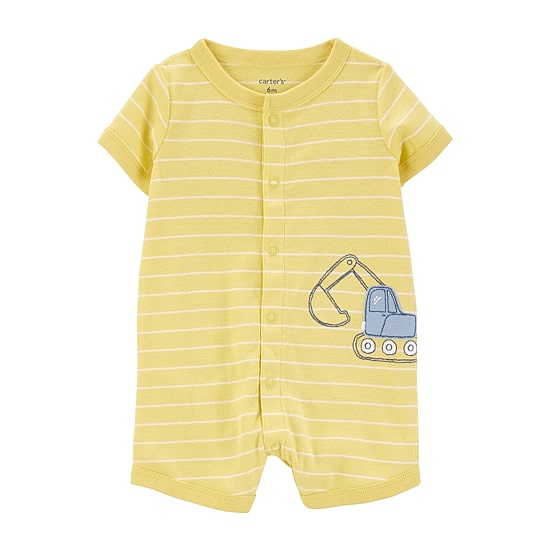 Carter's Baby Boys Short Sleeve Striped Romper