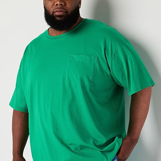 St. John's Bay Mens Crew Neck Short Sleeve Big and Tall Pajama Top