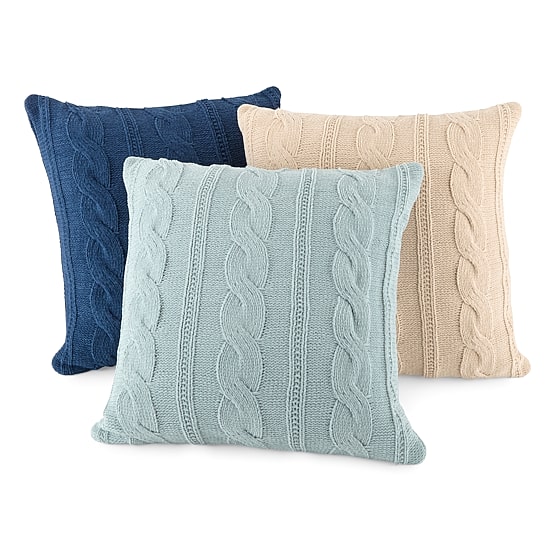 Linden Street Cable Knit Chenille 22x22 Square Pillow