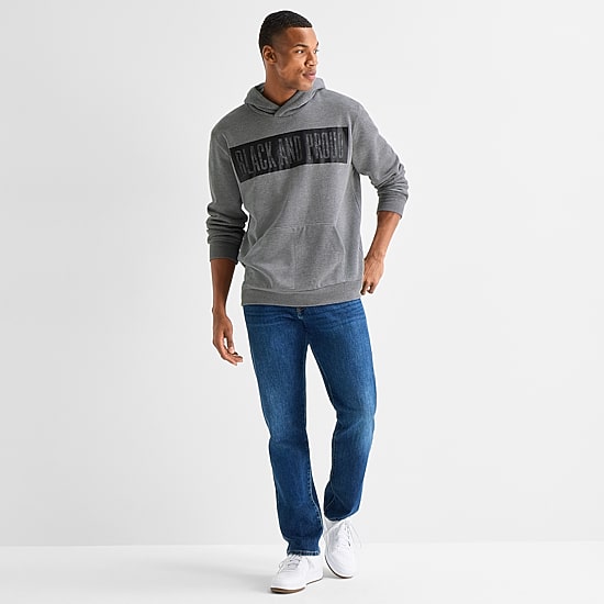 Hope & Wonder Black History Month Black And Proud Mens Long Sleeve Fleece Hoodie