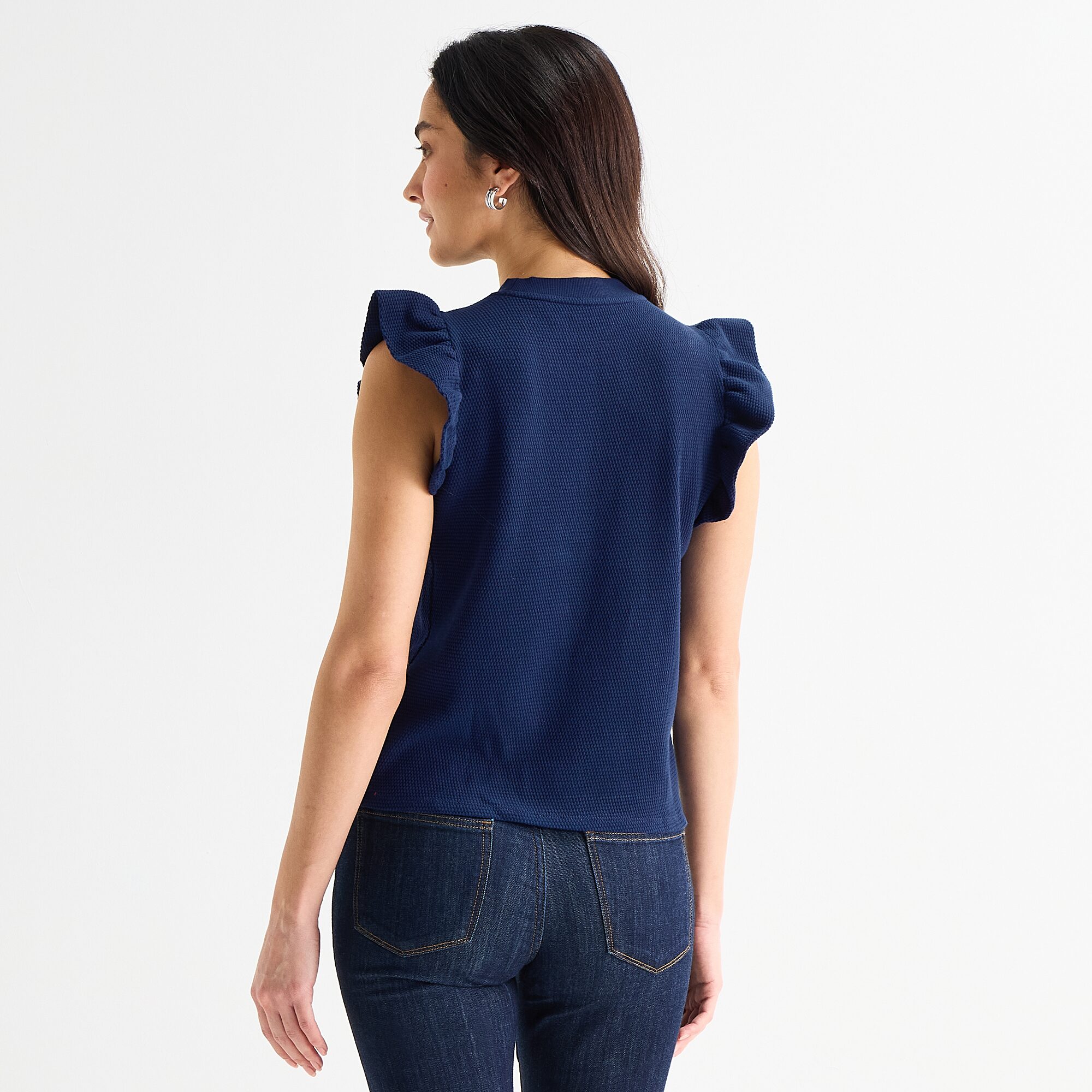 St. John's Bay Womens Crew Neck Short Sleeve Blouse