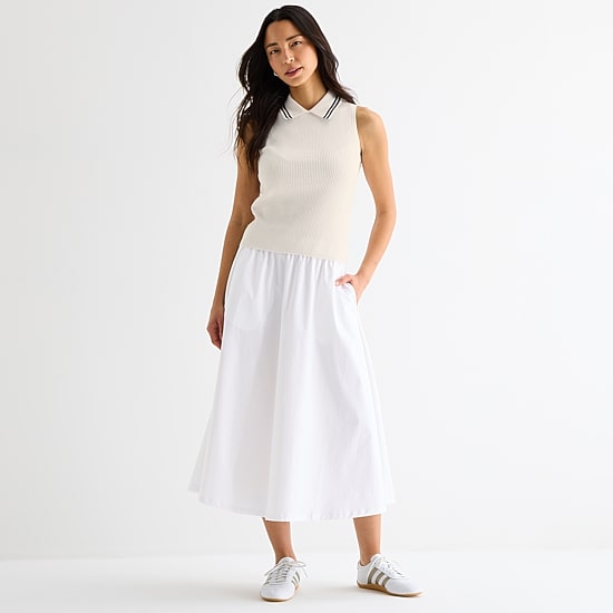 Stylus Womens Sleeveless Polo Sweater