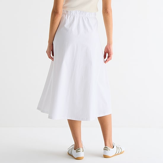 Stylus Womens Midi A-Line Skirt