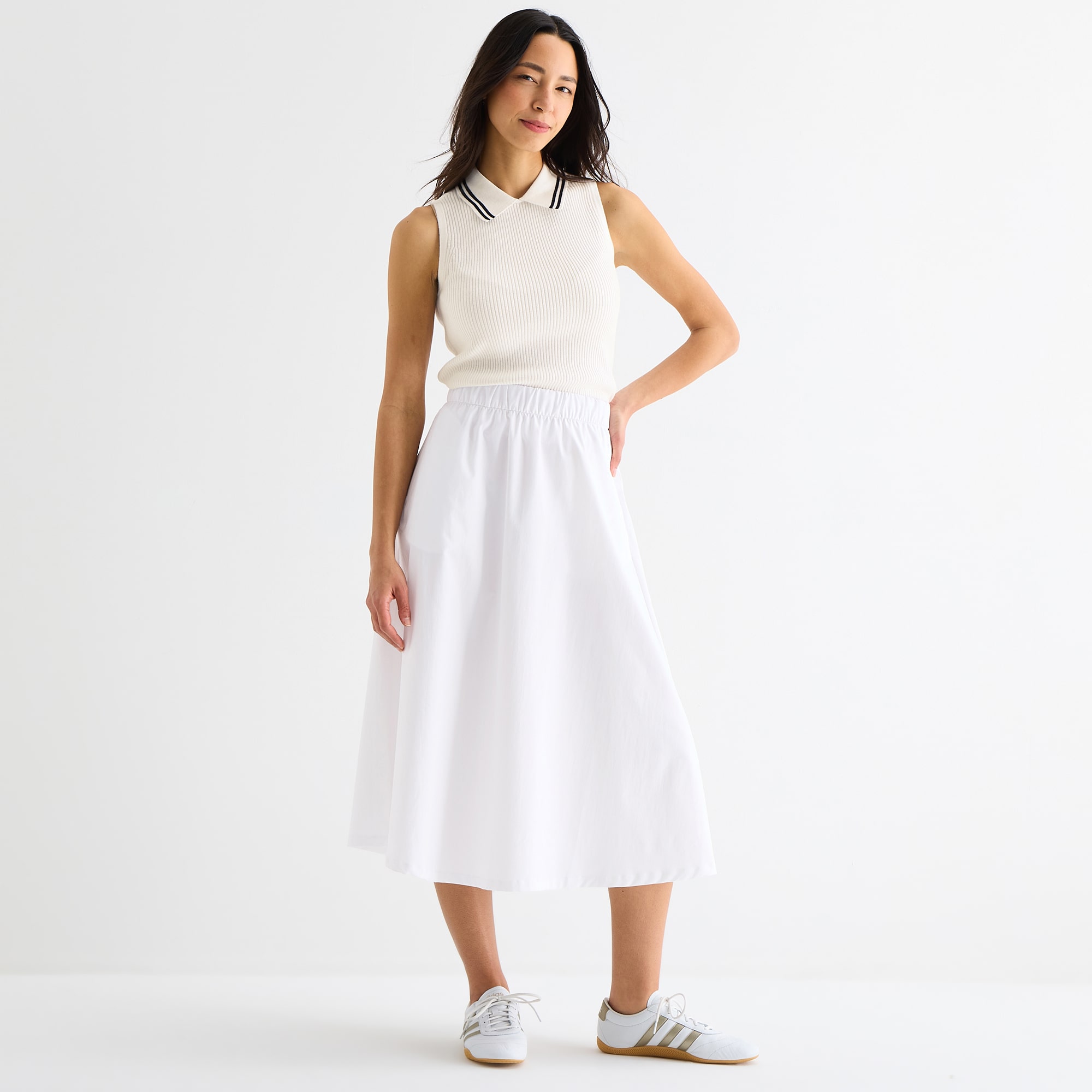 Stylus Womens Midi A-Line Skirt