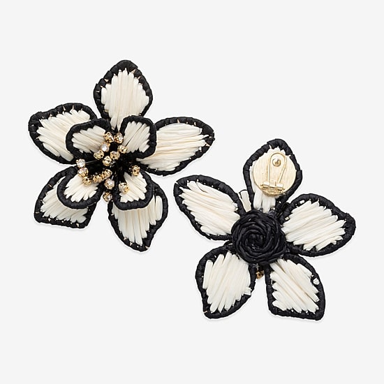 Bijoux Bar Womens Glass Flower Drop Earrings