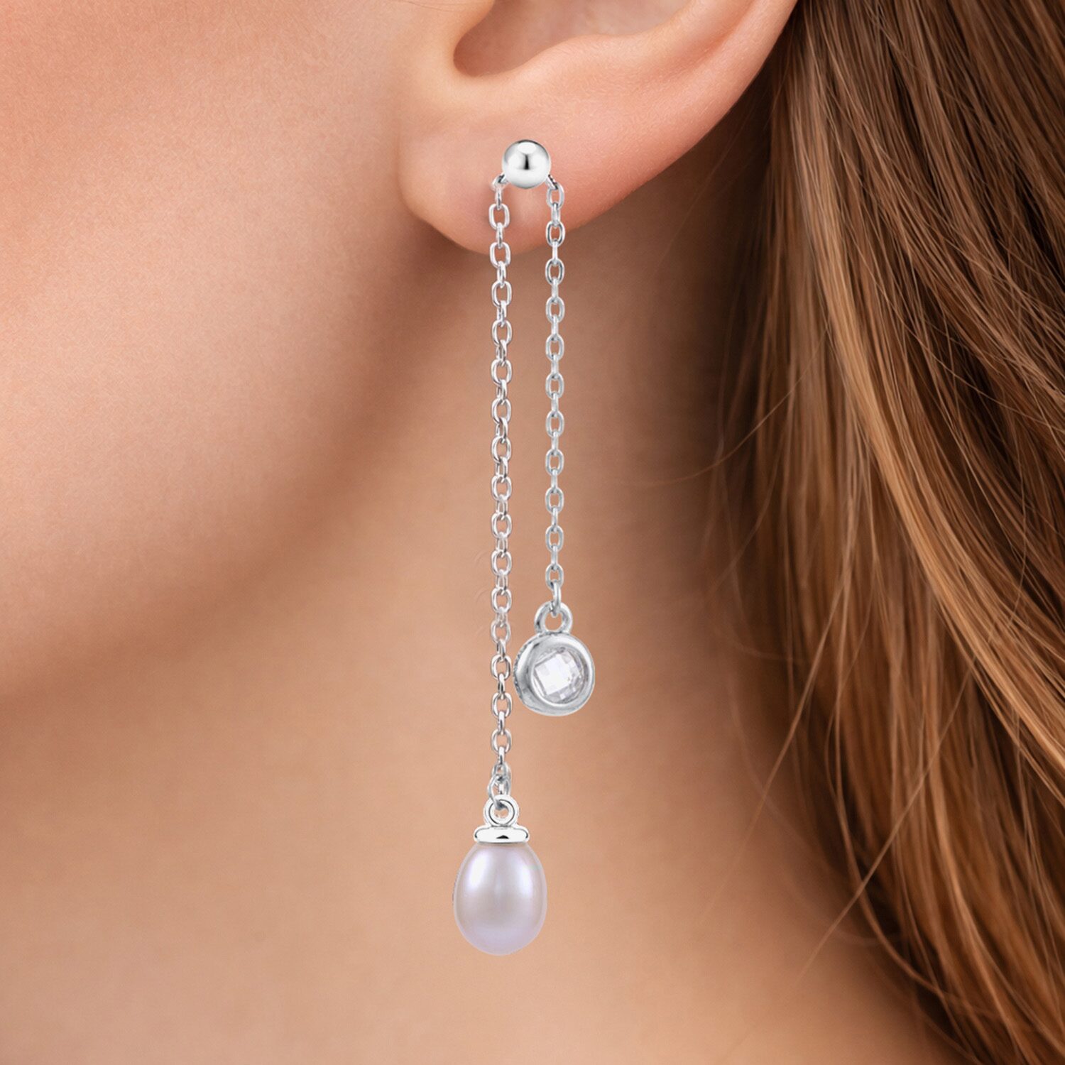 Limited Quantities! Womens Cultured Freshwater Pearl Sterling Silver Drop Earrings