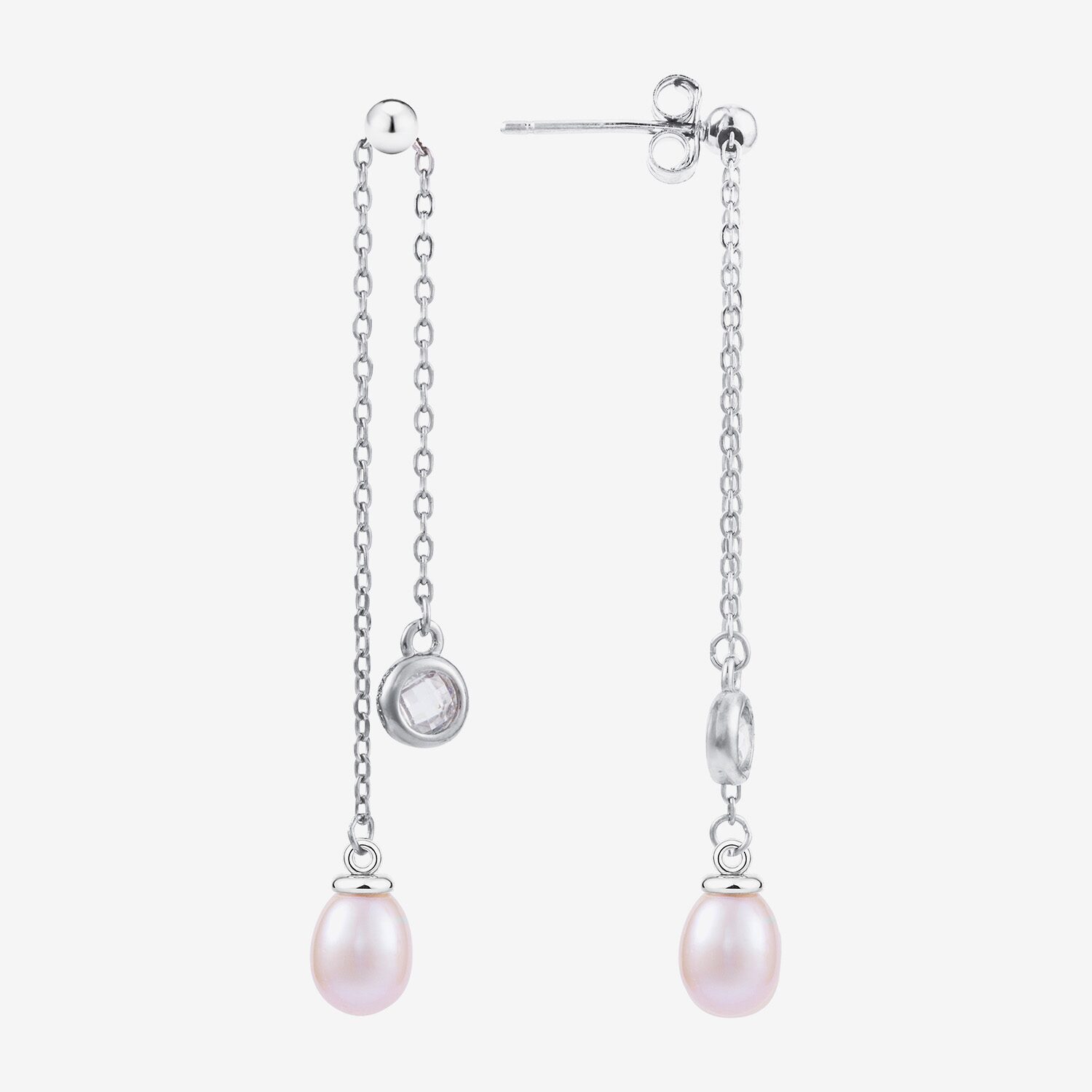 Limited Quantities! Womens Cultured Freshwater Pearl Sterling Silver Drop Earrings