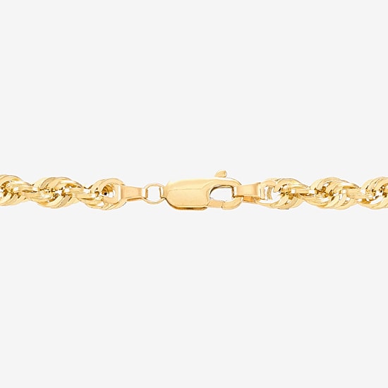Unisex Adult 14K Gold 24 Inch Rope Chain Necklace