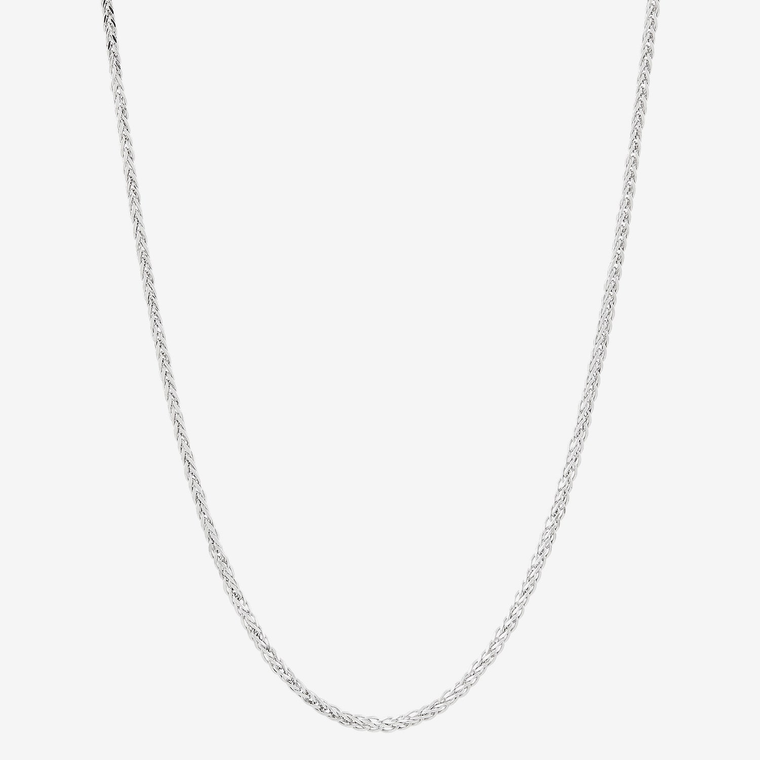 Womens 14K Gold 16 Inch Wheat Chain Necklace