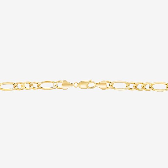 Made in Italy Mens 10K Gold 24 Inch Figaro Chain Necklace