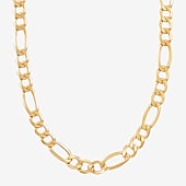 Made in Italy Mens 10K Gold 22 Inch Link Necklace