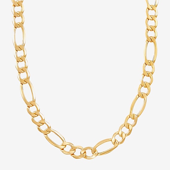 Made in Italy Mens 10K Gold 22 Inch Link Necklace