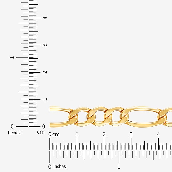 Made in Italy Mens 10K Gold 22 Inch Link Necklace