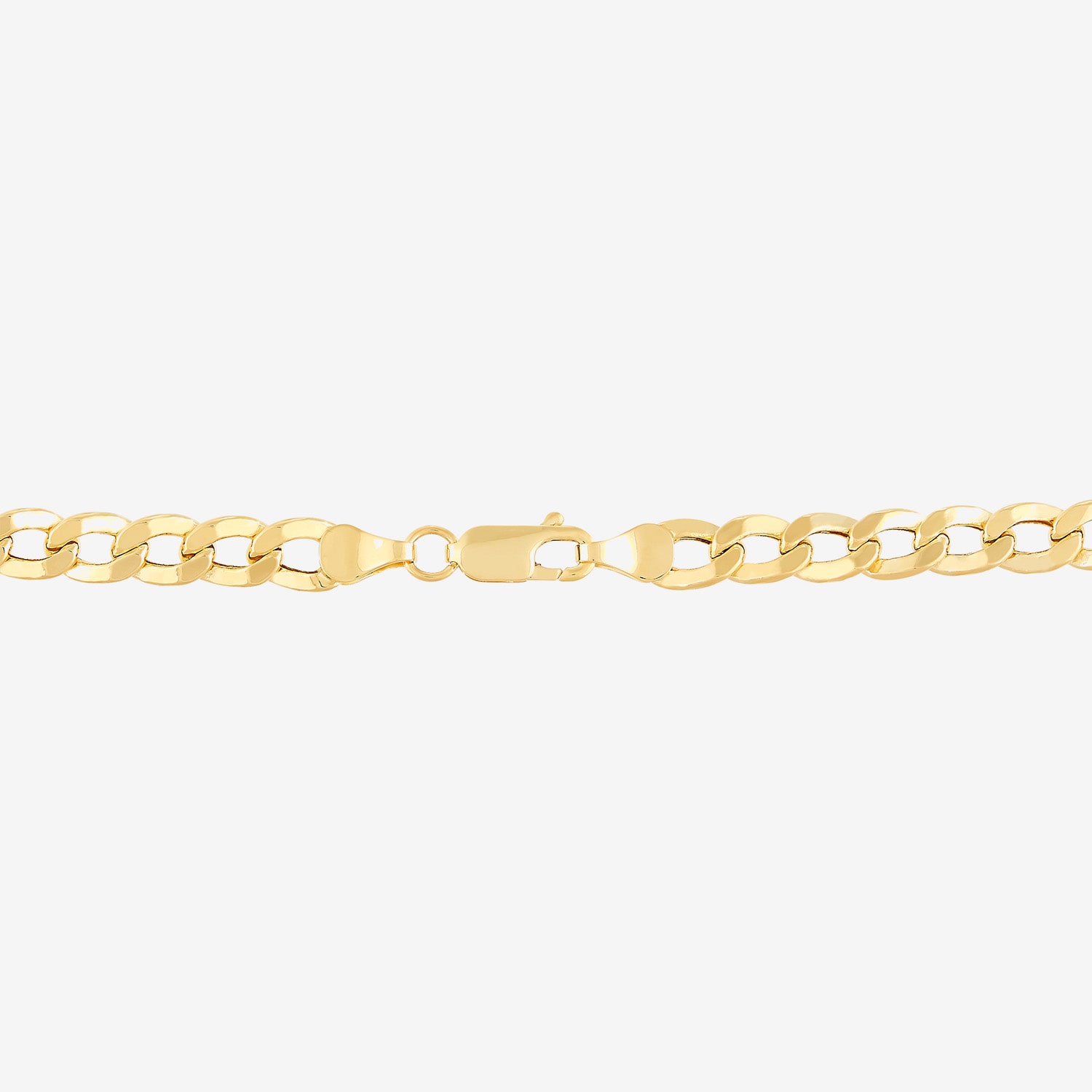 Made In Italy Mens 10K Yellow Gold 22" 6mm Semi-Solid Curb Chain Necklace