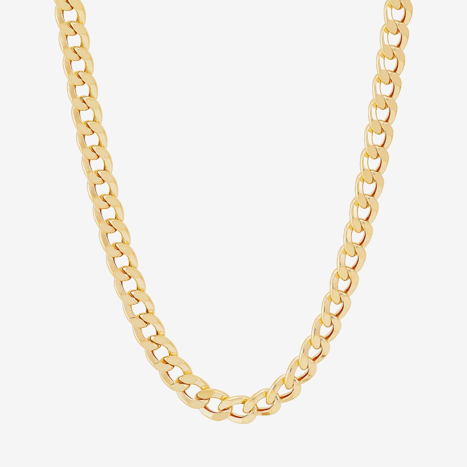 Made In Italy Mens 10K Yellow Gold 22" 6mm Semi-Solid Curb Chain Necklace