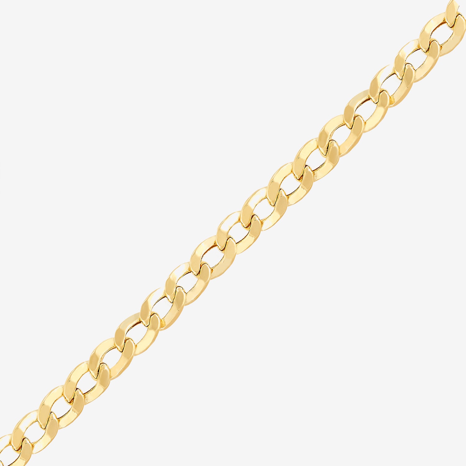 Made In Italy Mens 10K Yellow Gold 22" 6mm Semi-Solid Curb Chain Necklace
