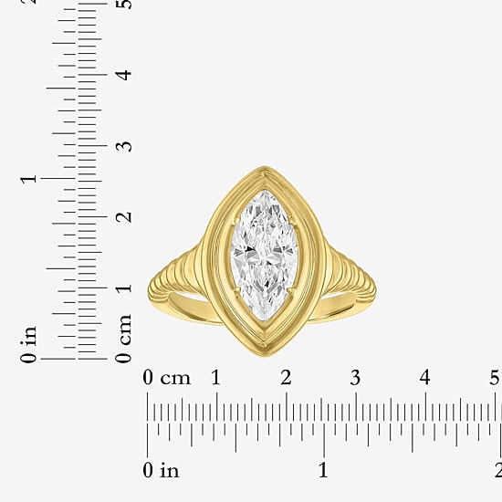 Diamond Addiction (G-H / Si2-I1) Womens 1 1/2 CT. T.W. Lab Grown White Diamond 14K Gold Over Silver Marquise Cocktail Ring