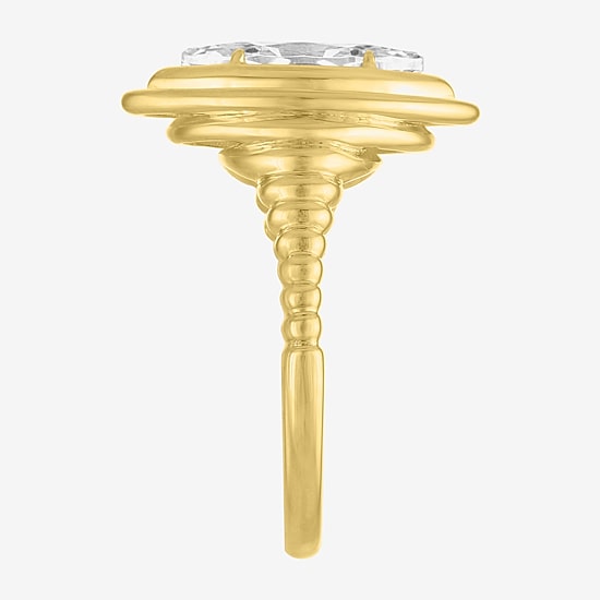 Diamond Addiction (G-H / Si2-I1) Womens 1 1/2 CT. T.W. Lab Grown White Diamond 14K Gold Over Silver Marquise Cocktail Ring