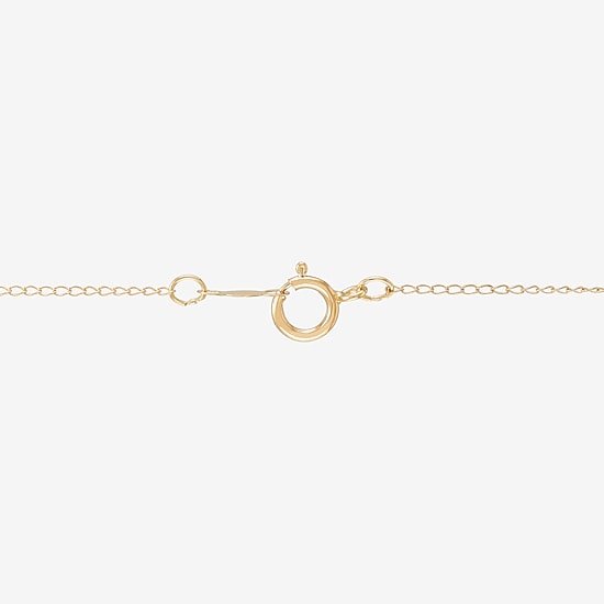 Limited Quantities! Girls White Cubic Zirconia 14K Gold 13 Inch Pendant Necklace
