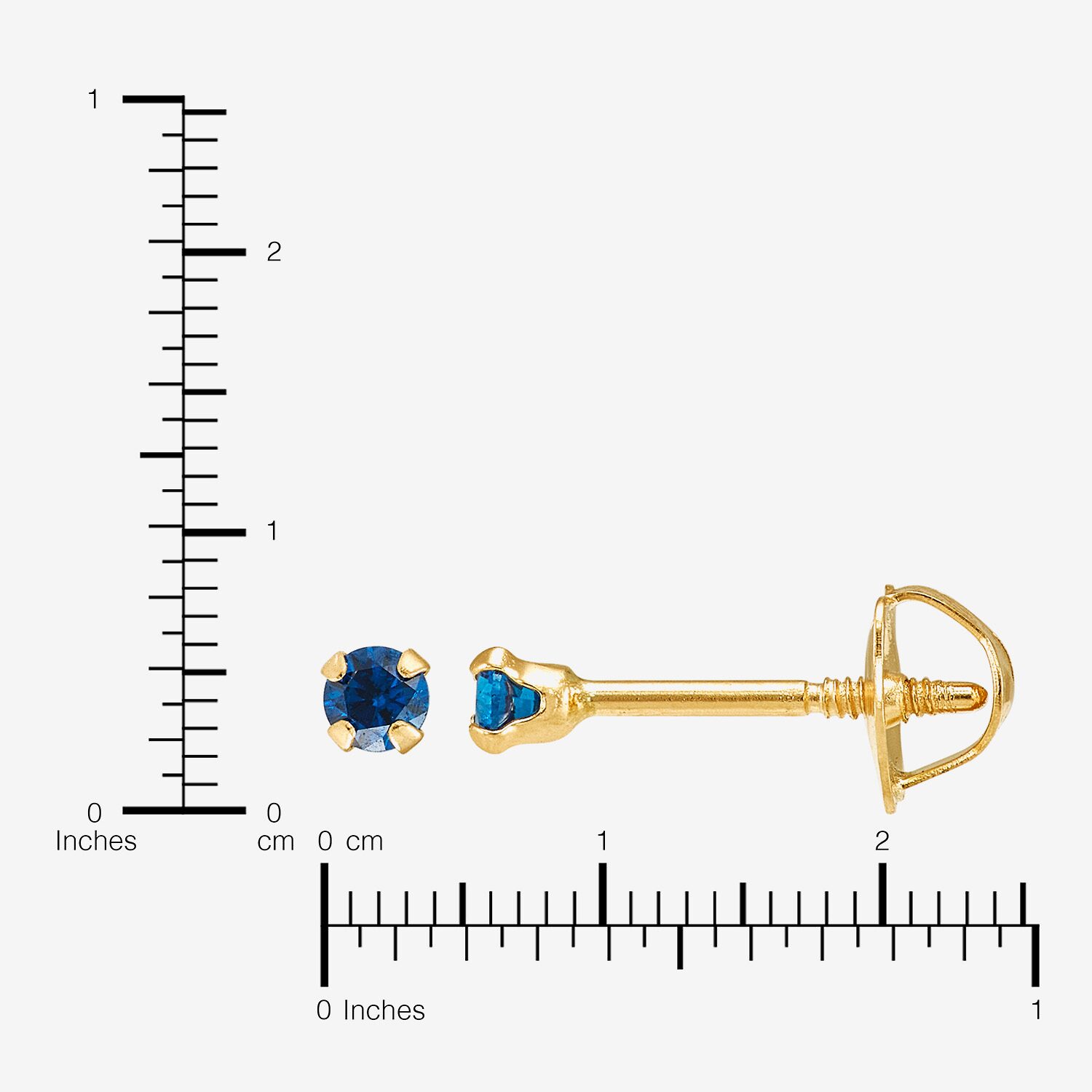 Limited Quantities! Cubic Zirconia 14K Gold 2mm Round Stud Earrings