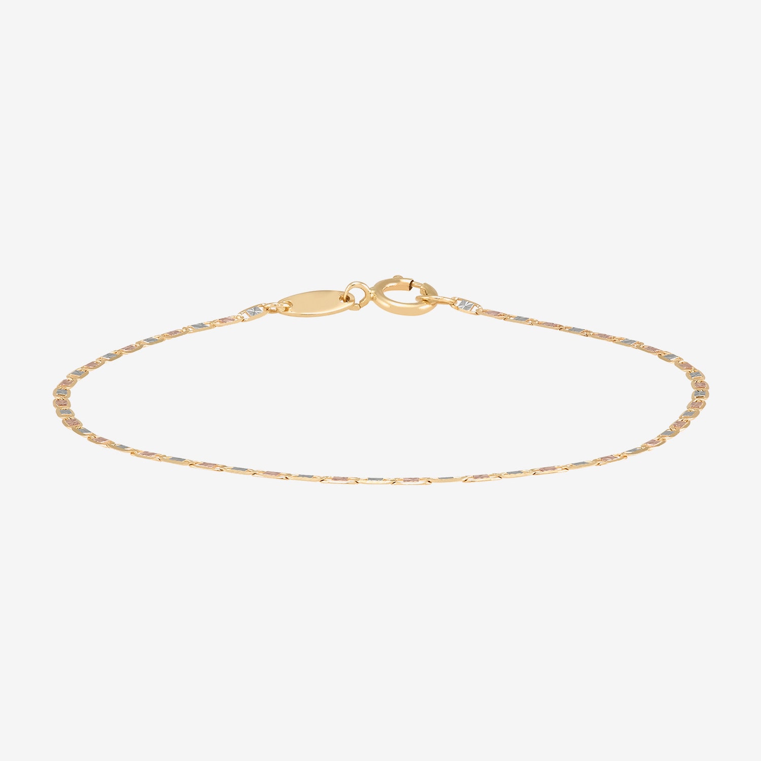 Limited Quantities! Girls 14K Gold 6 Inch Solid Valentino Chain Bracelet