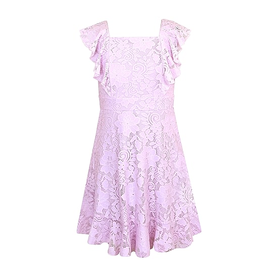 Lilt Big Kid Girls Short Sleeve Lace A-Line Dress