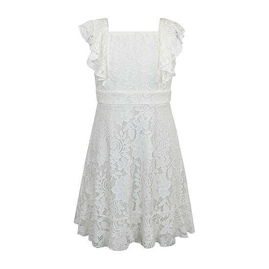 Lilt Big Kid Girls Short Sleeve Lace A-Line Dress