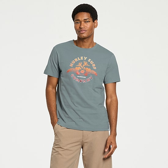 Hurley Mens Crew Neck Short Sleeve Regular Fit Graphic T-Shirt