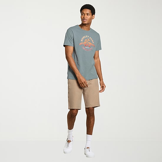 Hurley Mens Crew Neck Short Sleeve Regular Fit Graphic T-Shirt