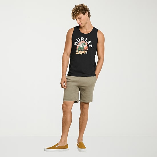 Hurley Mens Crew Neck Sleeveless Tank Top
